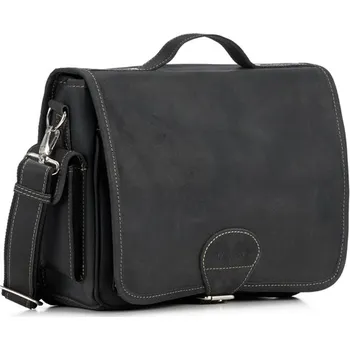 Kabelka Městská kožená taška VOOC pro každý den; černá SKL