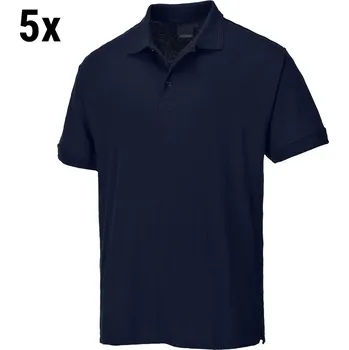 Pánské tričko G.Gastro (5 pieces) Men's Polo Shirt – Dark Navy - Size XXL - 65% Polyester/35% Cotton - Short Sleeve