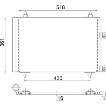 Výparník klimatizace Kondenzátor, klimatizace MAHLE AC 314 000S