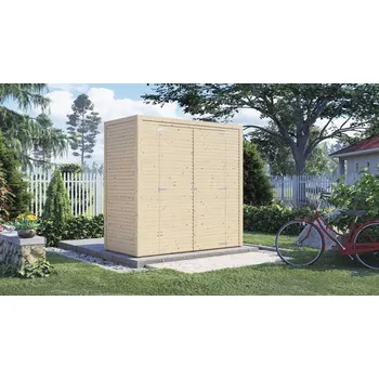 Zahradní domek Dřevěný zahradní domek Bertilo Cubico 1 Fineline 207 x 103 cm přírodní