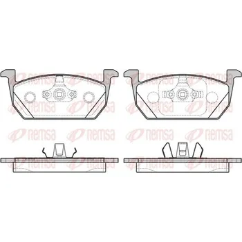 Brzdová destička Sada brzdových destiček, kotoučová brzda REMSA 1710.00