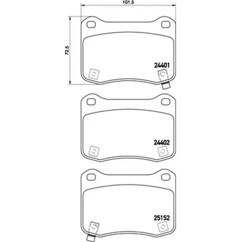 Brzdová destička Sada brzdových destiček, kotoučová brzda BREMBO P 83 134