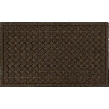 Rohožka Hnědá textilní gumová vstupní rohož FLOMA Rounds - délka 50 cm, šířka 80 cm, výška 1,1 cm