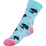 Bellatex Ponožky dětské Kočičky, modrá růžová