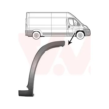 Blatník karosérie Ozdobná / ochranná lišta, blatník VAN WEZEL 1651402