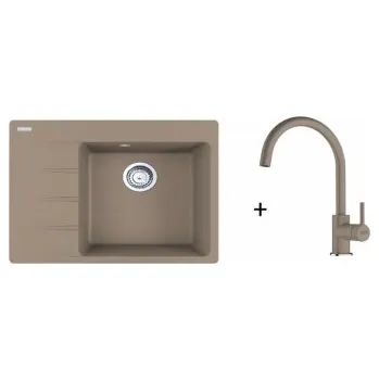 Kuchyňský dřez Franke SET G270 - CNG 611-62 TL/2 Kašmír + FC 6018 LINA Bez sprchy Fragranit Kašmír + ZÁRUKA 5 LET ZDARMA