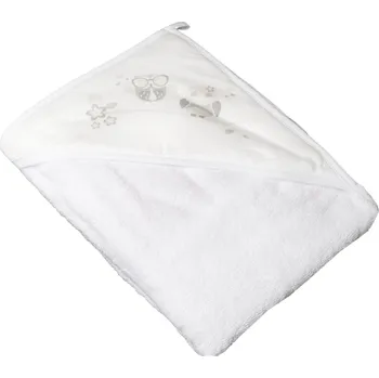 Tega Baby Osuška s kapucí 100x100 cm Sova bílá