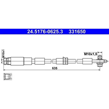 Brzdová hadice Brzdová hadice ATE 24.5176-0625.3