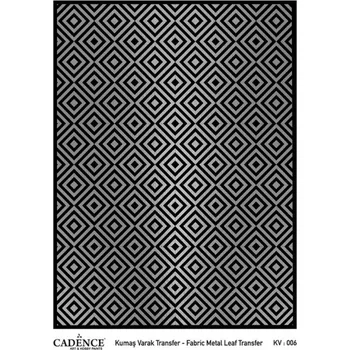 Nášivka Transferový obrázek na textil - stříbrné kosočtverce -