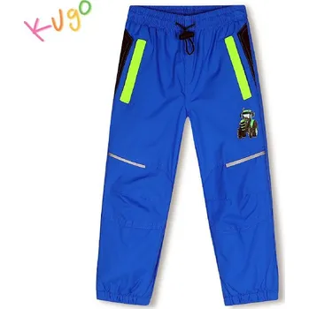 Chlapecké kalhoty Chlapecké zateplené šusťákové kalhoty KUGO DK7119, modré