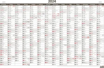 Kalendář Helma365 Nástěnná plánovací roční mapa A1 bezobrázková 2024