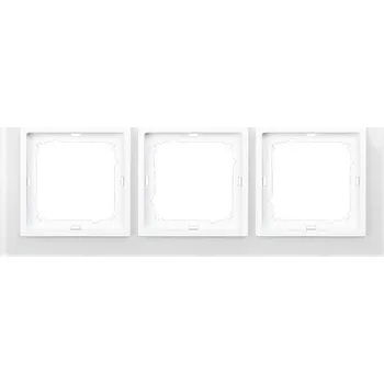 vypínač Timex Skleněný rámeček Opus Premium Plus bílý, trojnásobný