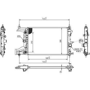 Chladič motoru Chladič, chlazení motoru HART 637 155