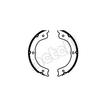 Brzdový systém Sada brzdových čelistí, parkovací brzda METELLI 53-0690