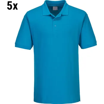 Pánské tričko G.Gastro (5 pieces) Clearance Men's Polo Shirt – Water Blue - Size S - 65% Polyester/35% Cotton - Short Sleeve