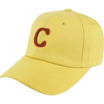 Kšiltovka Dámská stylová kšiltovka s chlupatým písmenem C - žluté barvy 9001609-6