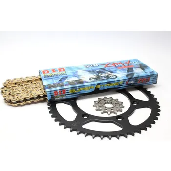 Řetězová sada pro motocykl Řetězová sada D.I.D + JT řady ZVM-X ve zlaté barvě DID-201-216