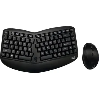 Adesso WKB-1150CB/ bezdrátový set 2,4GHz/ mini/ multimedia/ ergo/ scroll kolečko na kláv./ myš 800,1200,1600DPI /
