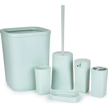 Koupelnová předložka 6dílný koupelnový set, mintový