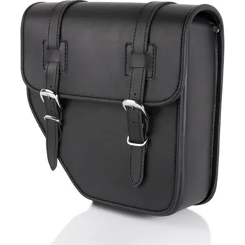 Zavazadlo na motocykl Kožená sedlová brašna CUSTOMACCES IBIZA AP0014N černý