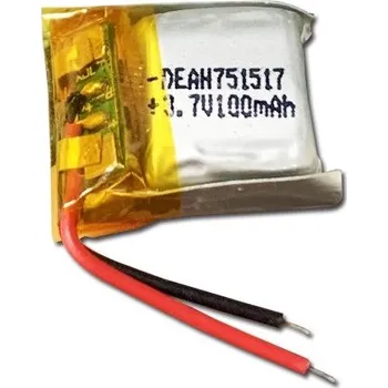 Li-Pol baterie 100mAh, 3.7V, 751517