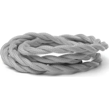elektrický kabel Retro kabel spirálový, vodič s textilním obalem 2x0.75mm, šedý