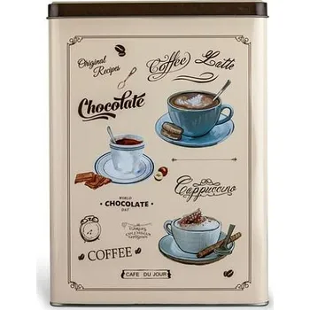 Dóza na potraviny TORO dÓZA "CAFÉ DU JOUR" PLECH OBDÉLNIK 18X10X25CM