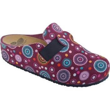 Dámská zdravotní obuv Scholl LARETH purpurová / multi purpurová - domácí zdravotní obuv