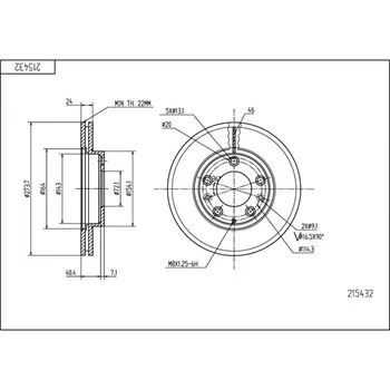 Brzdový kotouč Brzdový kotouč HART 215 432