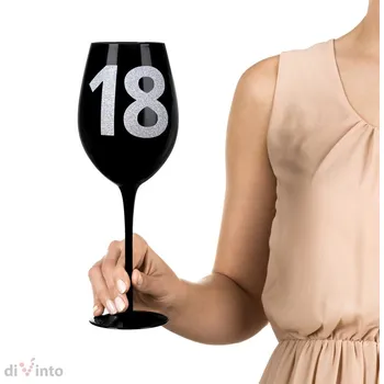 Party nádobí Obrovská sklenka na víno k 18. narozeninám