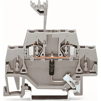 modulární přístroj a rozvaděč WAGO Svorka 280-502/281-602 pro moduly Dvoupatrová S přímým svodem na nosnou lištu, šedá 280-502/281-602