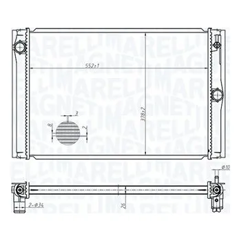 Chladič motoru Chladič, chlazení motoru MAGNETI MARELLI 350213178600
