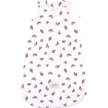 Fusak Malomi Kids Bílý bavlněný dětský spací pytel Garden Fruits 85 cm