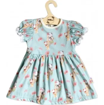 Kojenecký body Bavlněné šatičky s ozdobným rukávkem Koala, Baby Nellys, sv. modré, mátová, Velikost koj. oblečení 80 (9-12m)