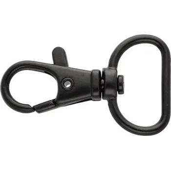 Kovová karabina průvlek 20 mm černá BREX, barva Černá matná