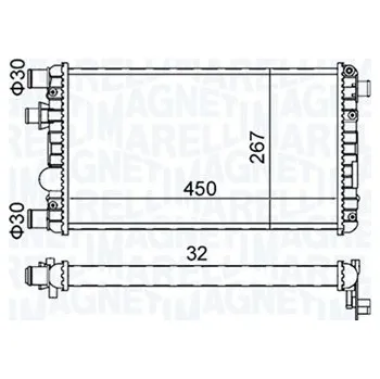 Chladič motoru Chladič, chlazení motoru MAGNETI MARELLI 350213191300