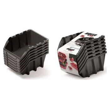 Úložný box Prosperplast Set úložných boxů 6ks BINEER LONG SET 249x158x114mm černý