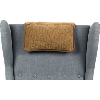 Obývací pokoj Wooline Podhlavník na křeslo Vito, tmavě hnědá, camel