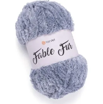 Příze YarnArt Fable Fur 972 - šedá