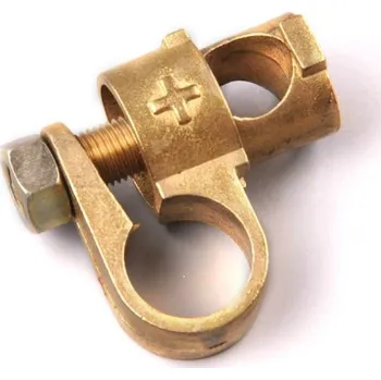 Autobaterie akusvorka mosaz velká +