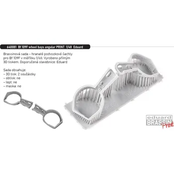 Plastikový model Eduard 1/48 Bf 109F wheel bays angular PRINT (EDUARD)