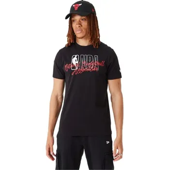 Pánské tričko Pánské tričko s krátkým rukávem New Era SCRIPT TEE NBA LOGO černé 60332187 - M | UK 12,5 | US 13