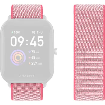 Řemínek na hodinky Nylonový řemínek Ricardo 20mm, růžový V1, Quick Release