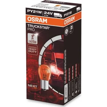 Autožárovka žárovka 24V 21W BAU15s oranžová TRUCKSTAR PRO OSRAM (PY21W)