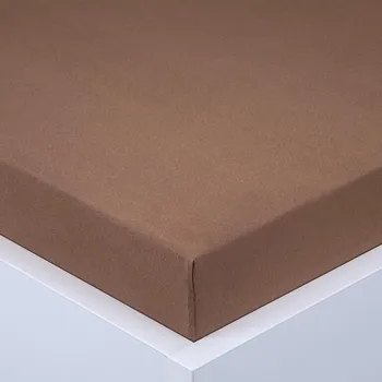 Prostěradlo decoDoma EXCLUSIVE 180 x 200 cm tmavě hnědé