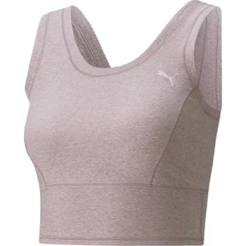 Dámské funkční tílko Puma STUDIO YOGINI LUXE CROP TANK W fialové 521563-18 - L | UK 5 | US 6