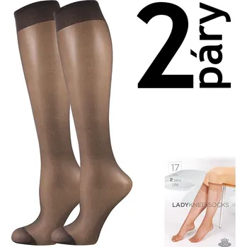 Dámské ponožky Lady B podkolenky LADY knee-socks 17 DEN / 2 páry fumo uni 1 ks