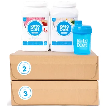 Keto dieta KetoDiet Kompletní proteinové nápoje Basic 1. + 2. + 3. krok na 6 týdnů 154 porcí