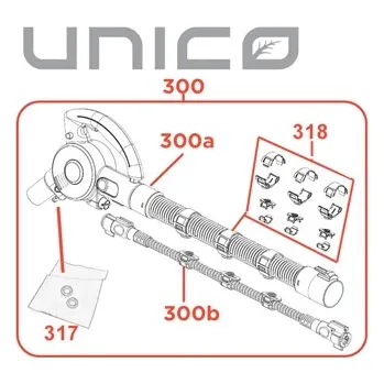 Příslušenství pro parní čistič Kompletní sada náhradní vysávací a parní hadice pro mulitfunkční vysavač Polti UNICO