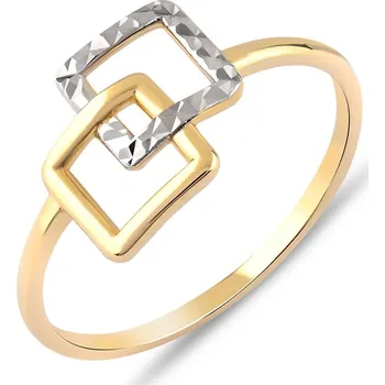 Prsten Lillian Vassago Prsten v kombinovaném zlatě, čtverce LLV06-GR142 Velikost prstenu: 54